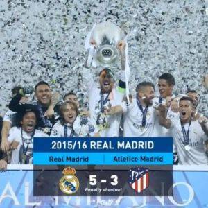 2016年欧冠决赛 皇家马德里vs马德里竞技 全场录像回放